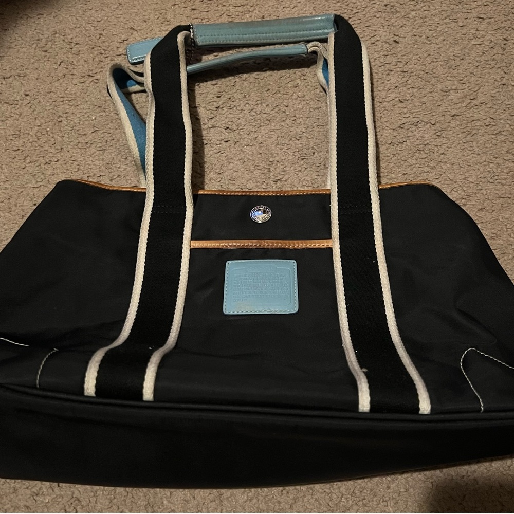 Coach hampton shoulder bag nylon canvas